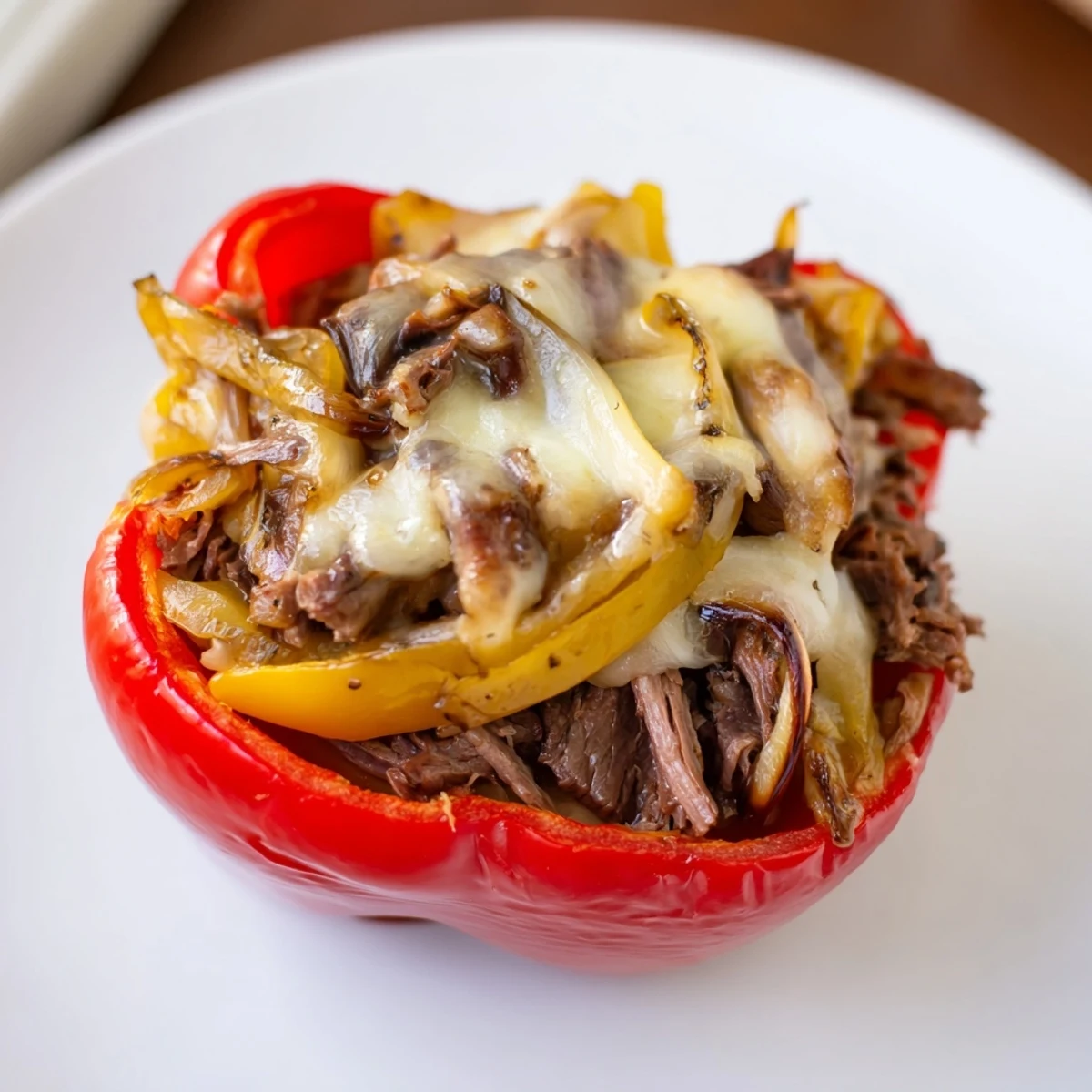 Beef Philly Stuffed Peppers