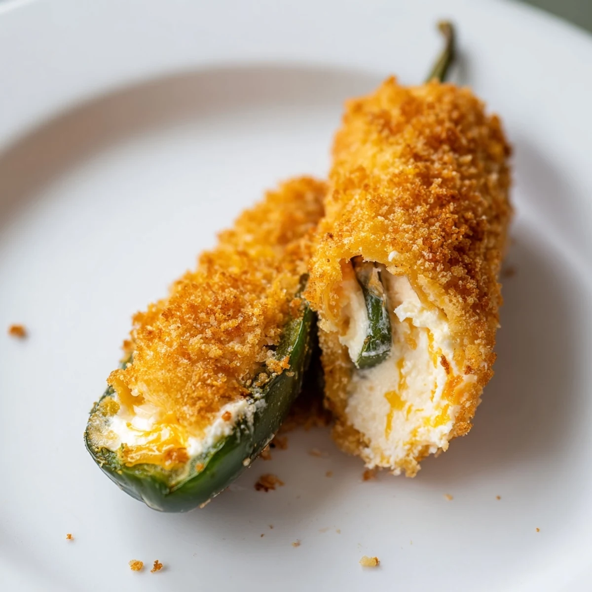 Breaded Spicy Jalapeno Poppers with Cream Cheese Filling are served with a side of ranch dip.