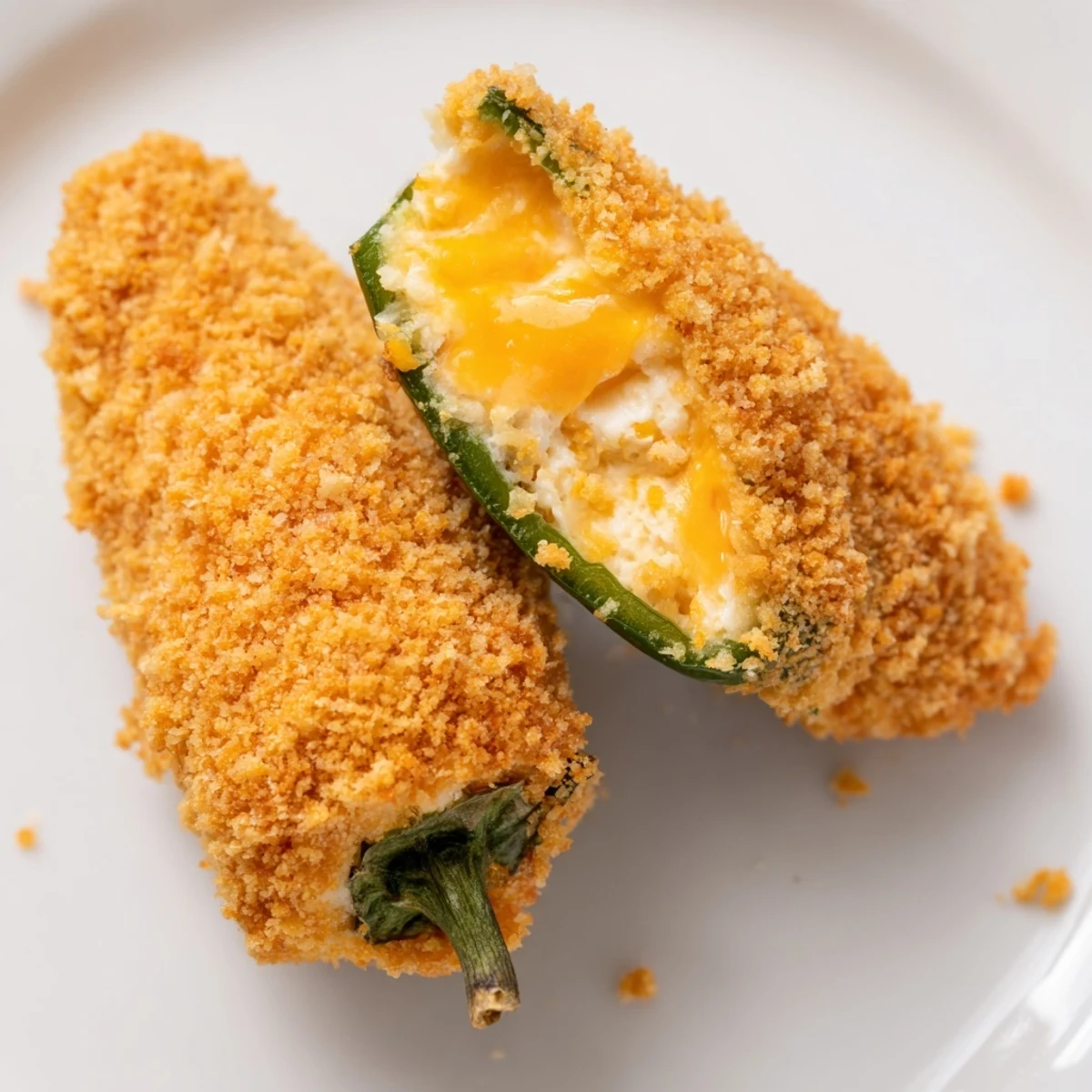 Golden-baked Spicy Jalapeno Poppers with Cream Cheese Filling rest on a rustic wooden board.