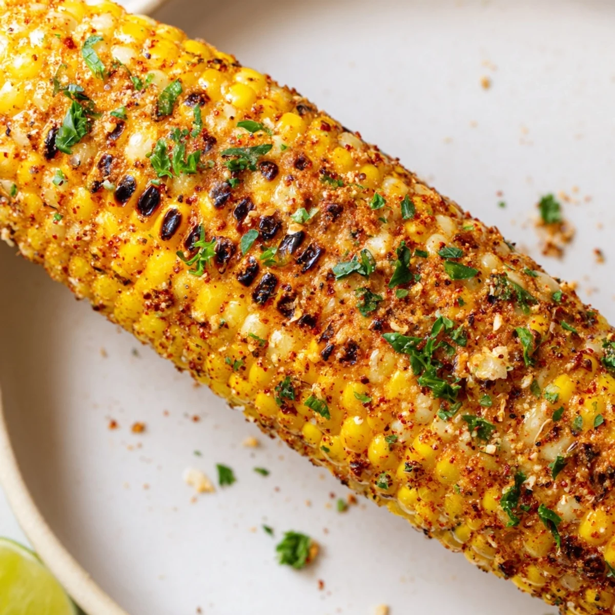 Summer side dish: vibrant Cajun Spiced Grilled Corn on the Cob, slathered in bold, spicy butter and ready to serve.