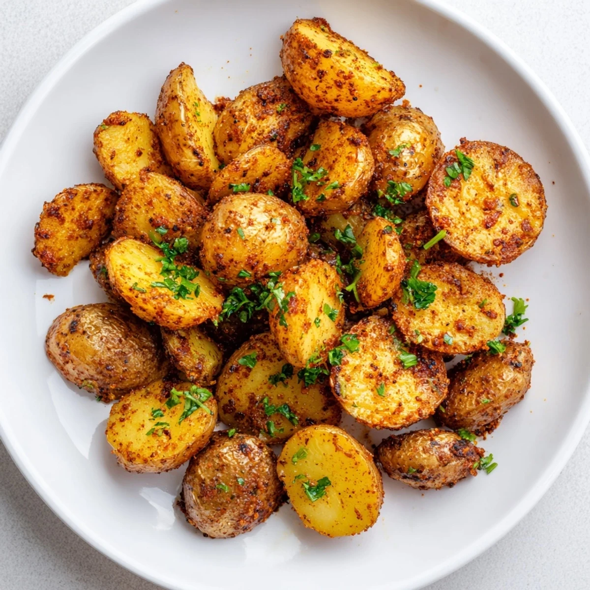 Tossing baby potatoes with bold Cajun spices before roasting creates a flavorful, vegetarian side dish perfect for weeknight dinners.