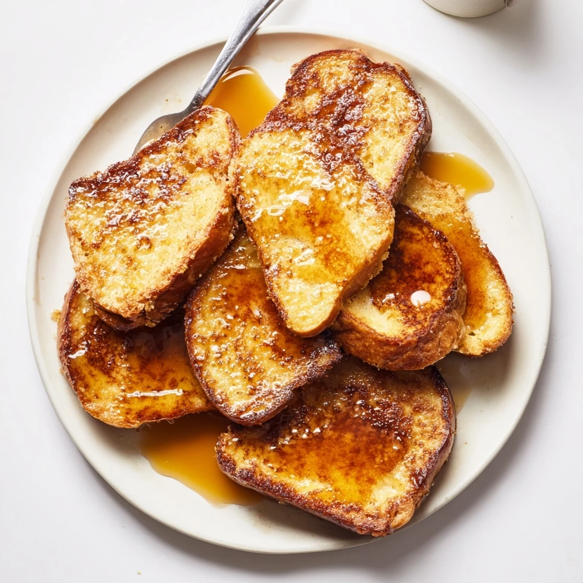 Decadent Crème Brûlée French Toast bake with soft custard-soaked brioche and a caramelized topping, ready for brunch.