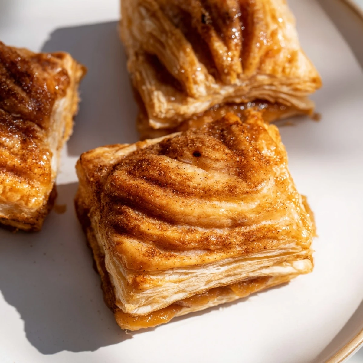 Flaky puff pastry turnovers oozing with creamy caramel dulce de leche filling