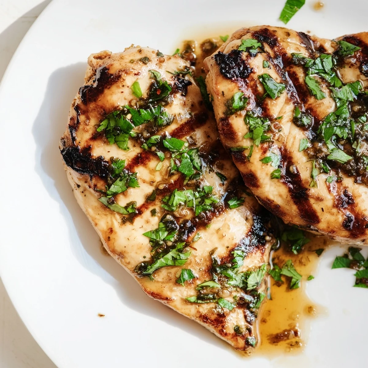 Tender Key West grilled chicken breasts marinated in tangy citrus and garlic