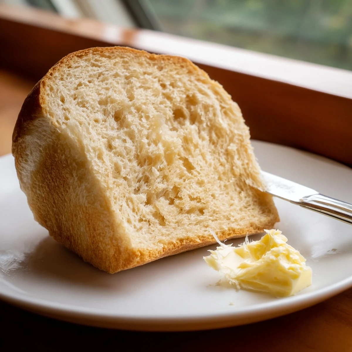 Soft homemade Amish white bread slices perfect for sandwiches or toasting with melted butter