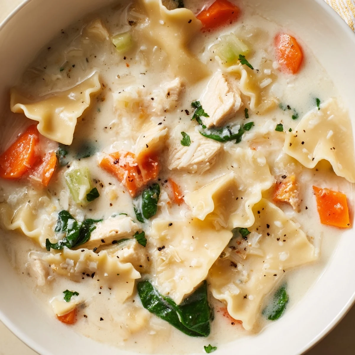 Italian White Lasagna Soup