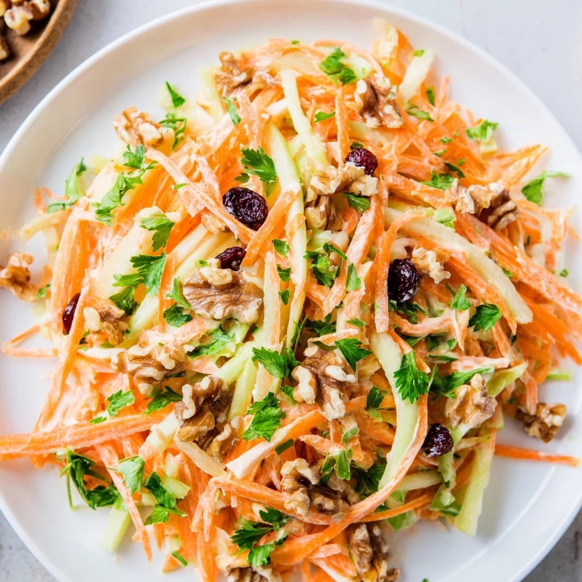Crunchy Apple Carrot Salad With Creamy Citrus Dressing, crisp apples and zesty orange