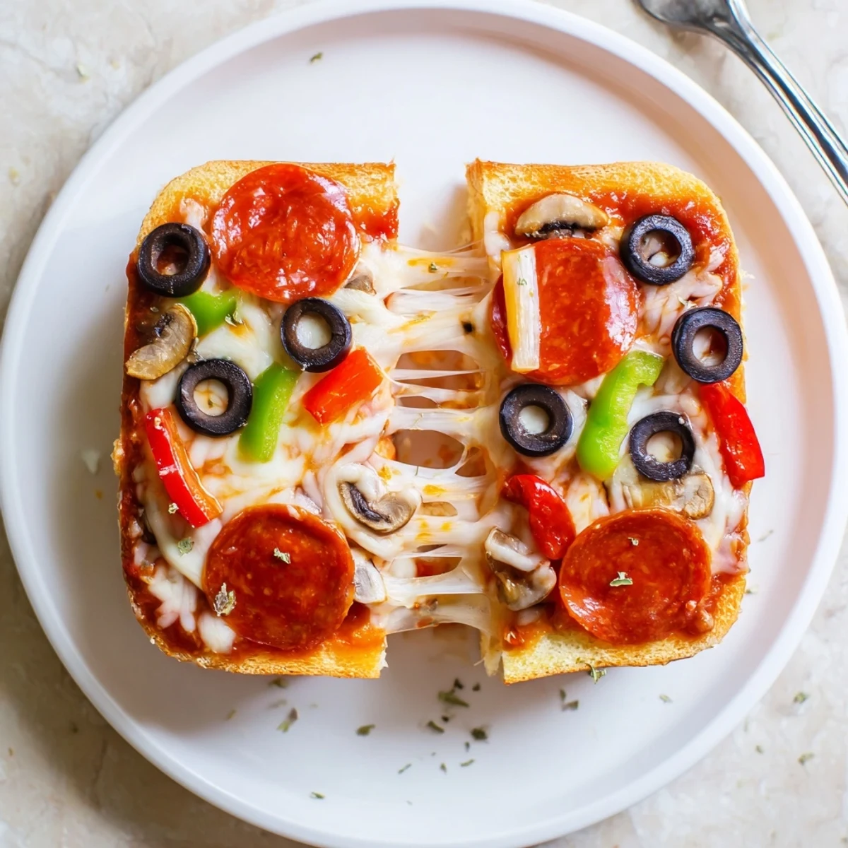 Steam rising from freshly grilled Pie Iron Pizza Pockets served with lemonade
