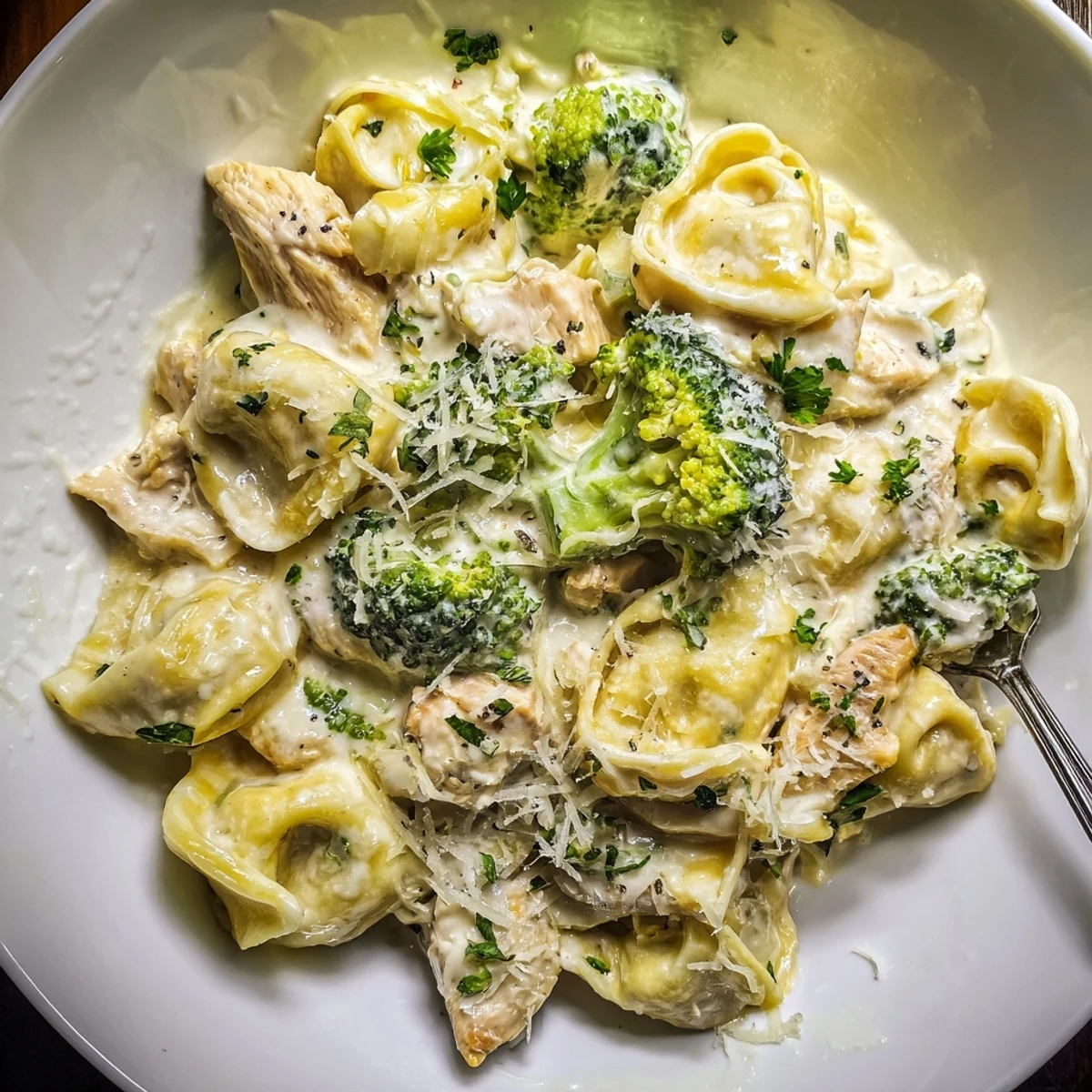 Creamy Garlic Parmesan Tortellini Chicken
