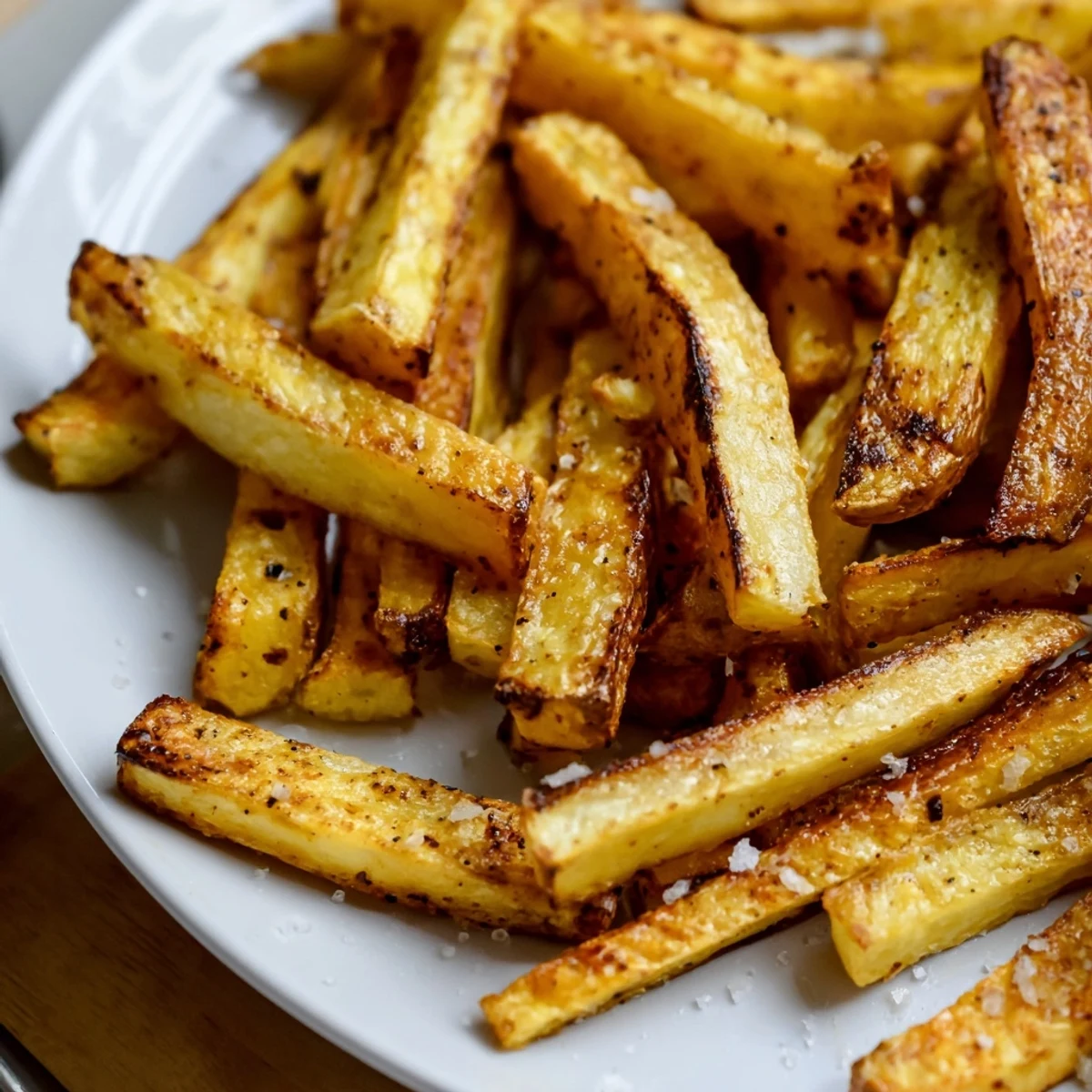 Crispy Homemade Air Fryer French Fries, golden edges and fluffy centers.