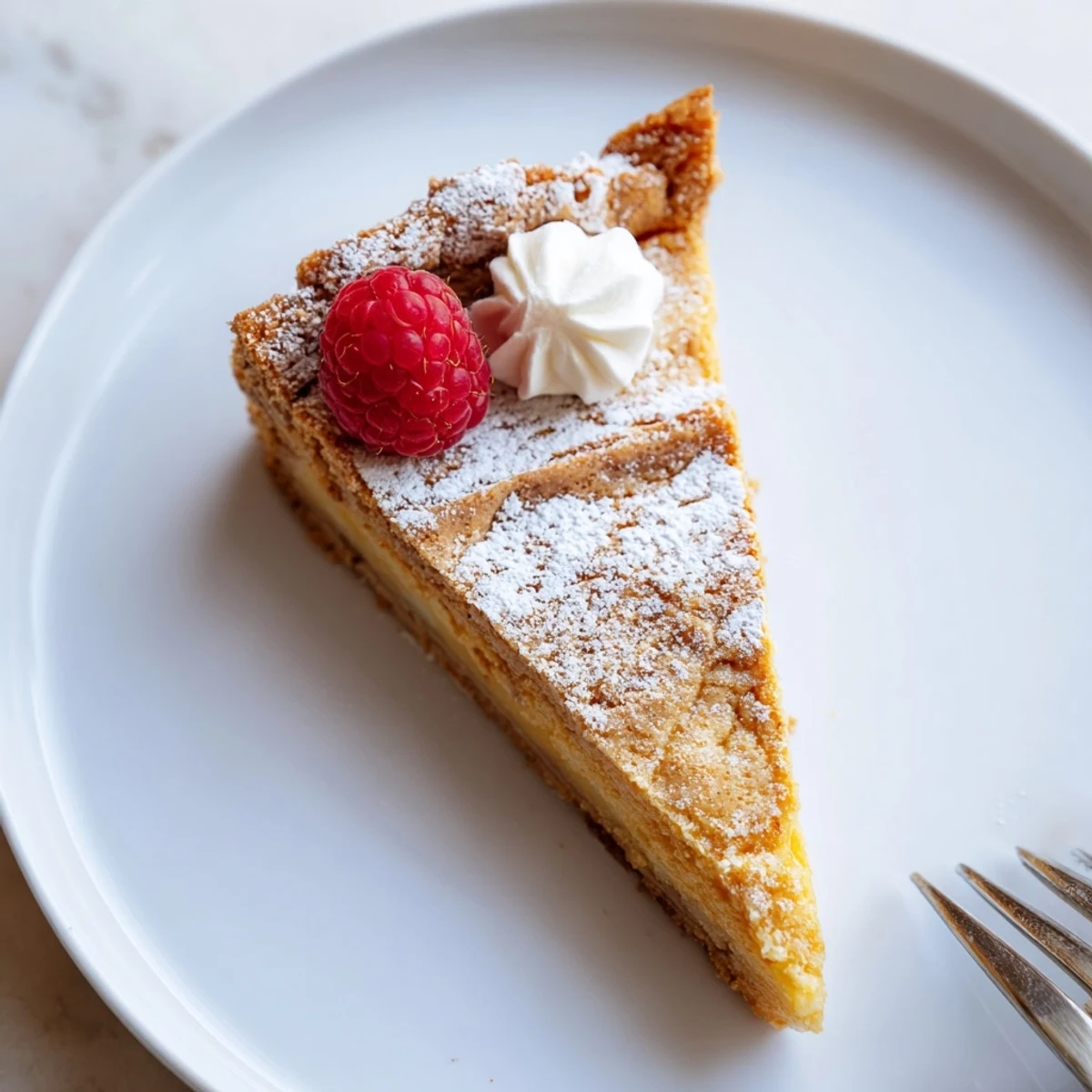Milk Bar Crack Pie with gooey buttery filling and oat crust, sliced.