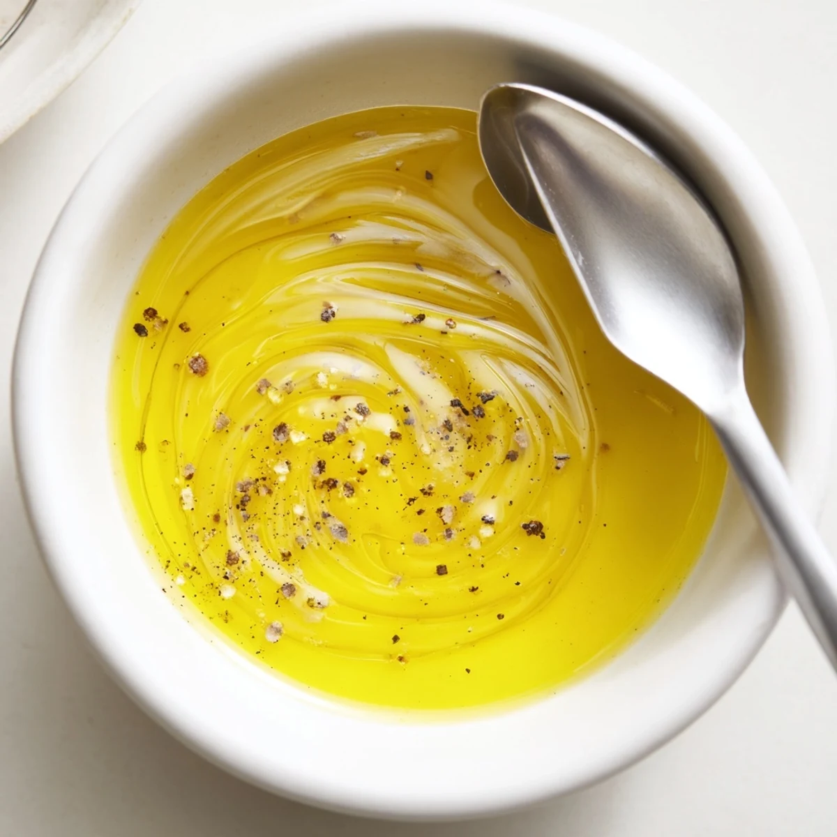 Bright, silky Ina Garten Lemon Vinaigrette Dressing drizzled over mixed greens