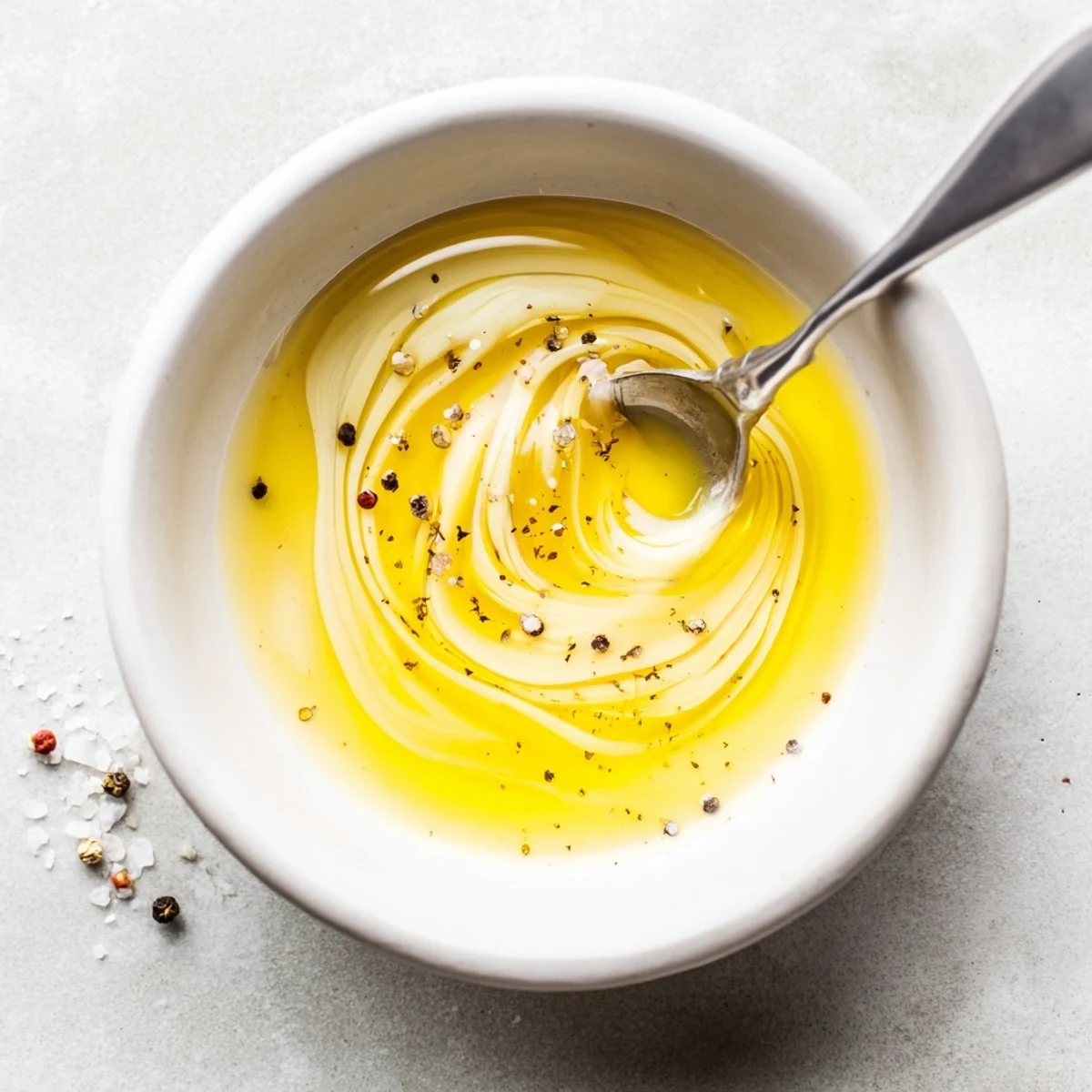 Jar of zesty vinaigrette, ready to marinate chicken — Ina Garten Lemon Vinaigrette Dressing