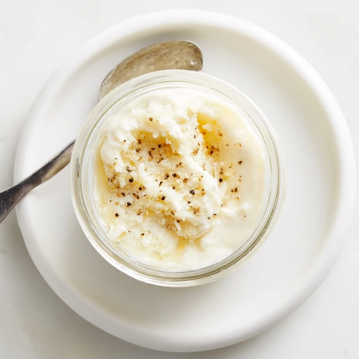 Parmesan Vinaigrette Recipe drizzled over crisp greens, tangy, creamy, lemon-scented.