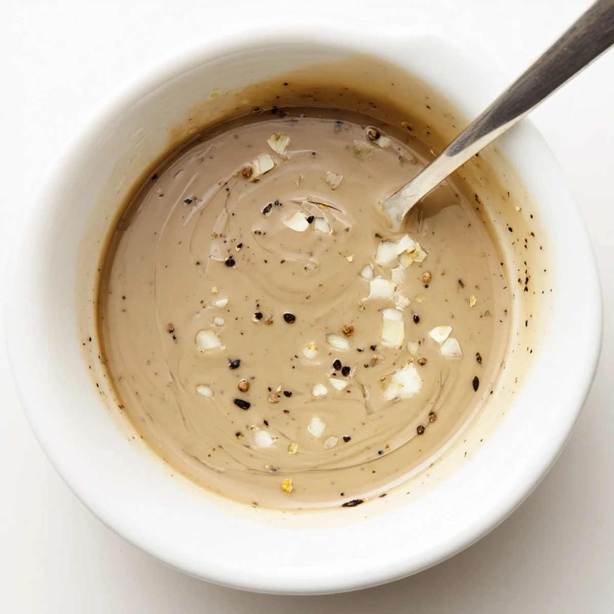 Creamy Balsamic Vinaigrette glistening in jar, silky texture, ready for salads