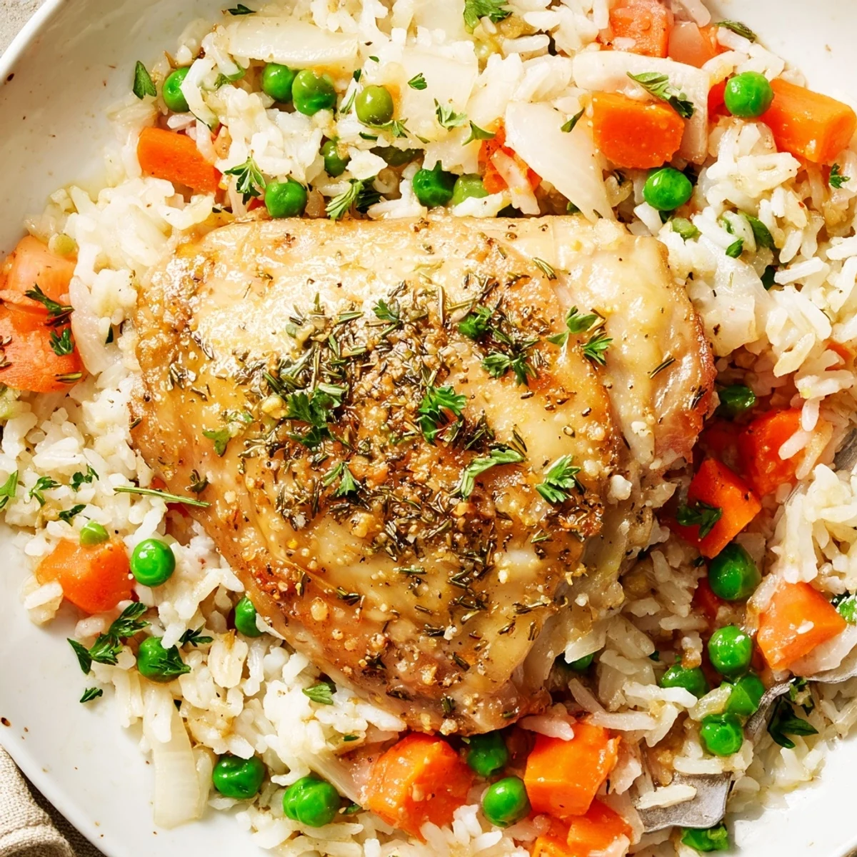 Slow Cooker Lemon Herb Chicken And Rice slowly cooked, bright lemon aroma, weeknight dinner