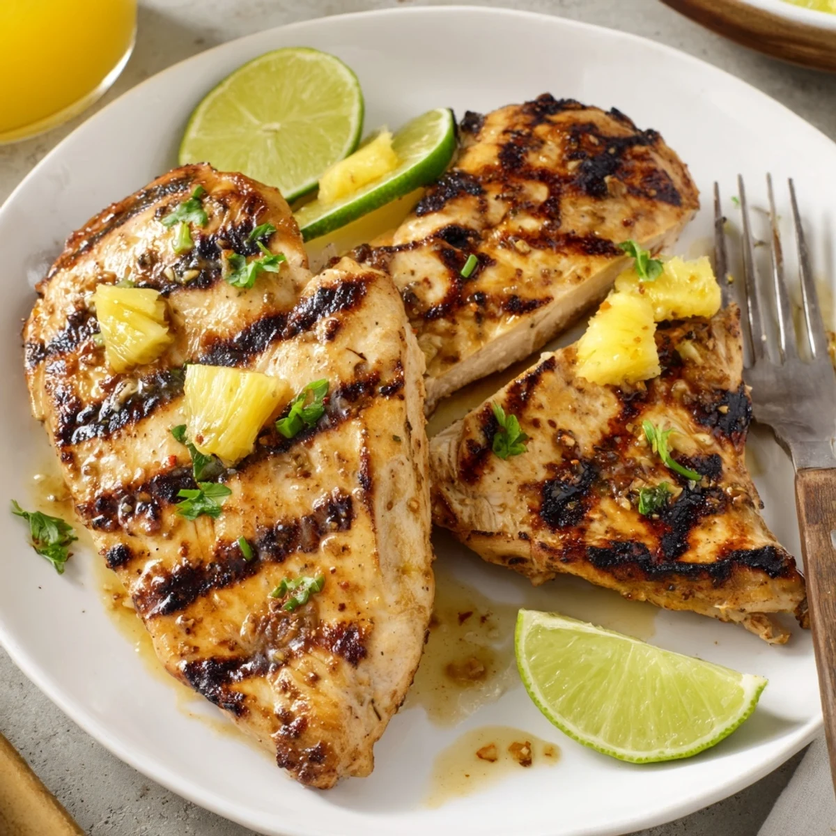Seared Key West Grilled Chicken With Tropical Citrus Marinade, fragrant and zesty