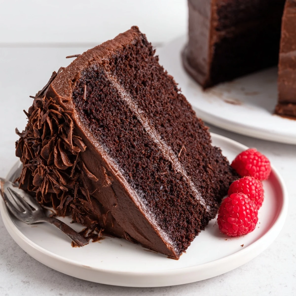 A homemade Chocolate Cake Recipe steaming, rich chocolate aroma and glossy frosting