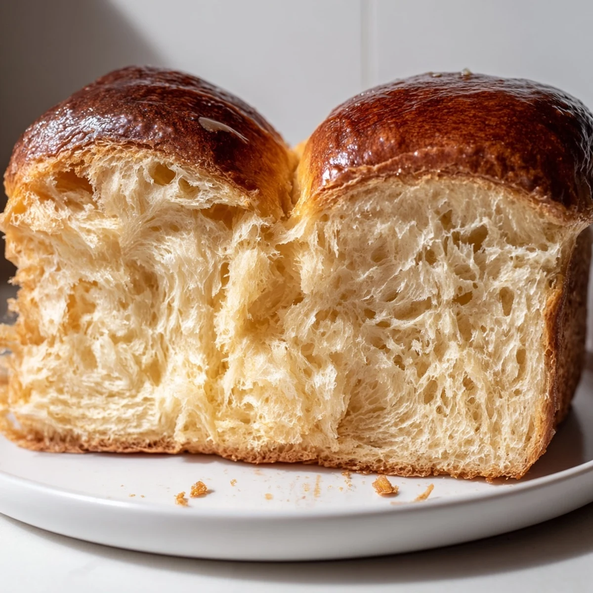Sliced Milk Brioche Soft Bread on rack, perfect for jam or toast