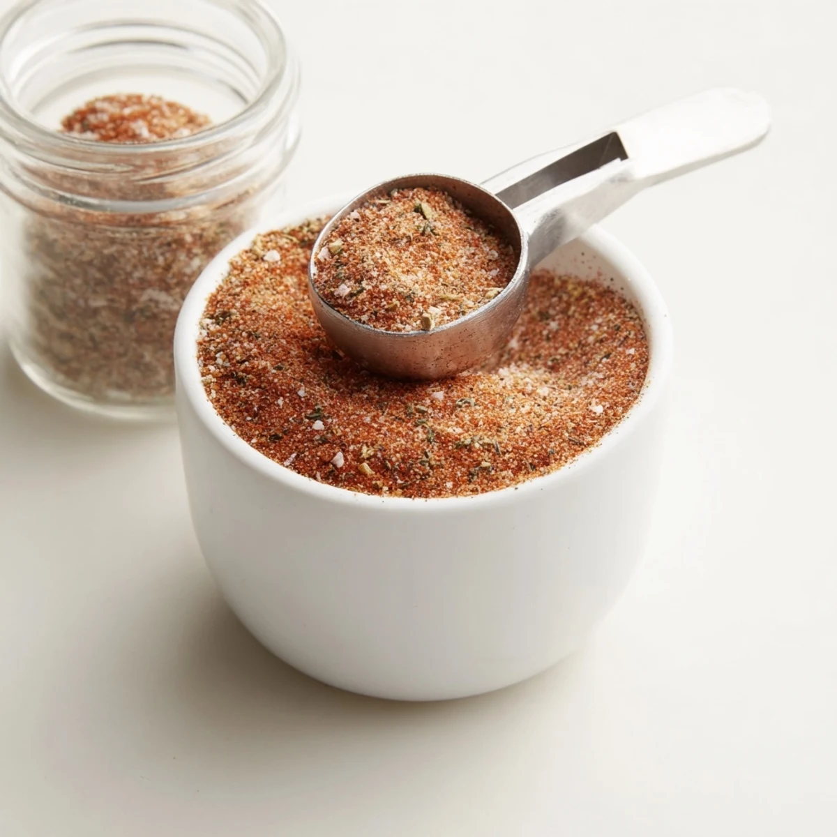 Bright, tangy French Fry Seasoning Blend tossed into hot fries, herb flecks visible