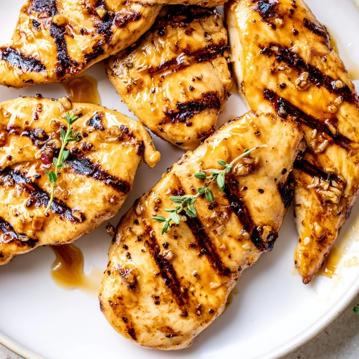 Juicy Maple Dijon grilled chicken sliced open showing tender moist meat