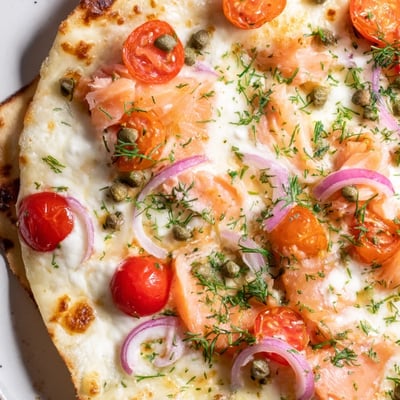 Salmon Tortilla Pizza