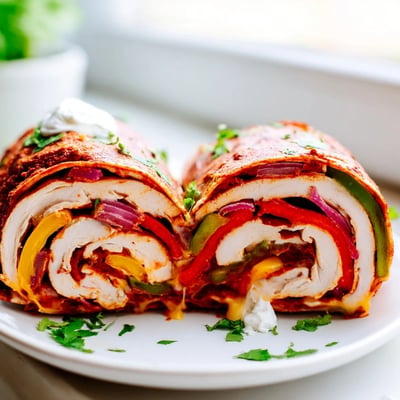 Baked Chicken Fajita Roll Ups